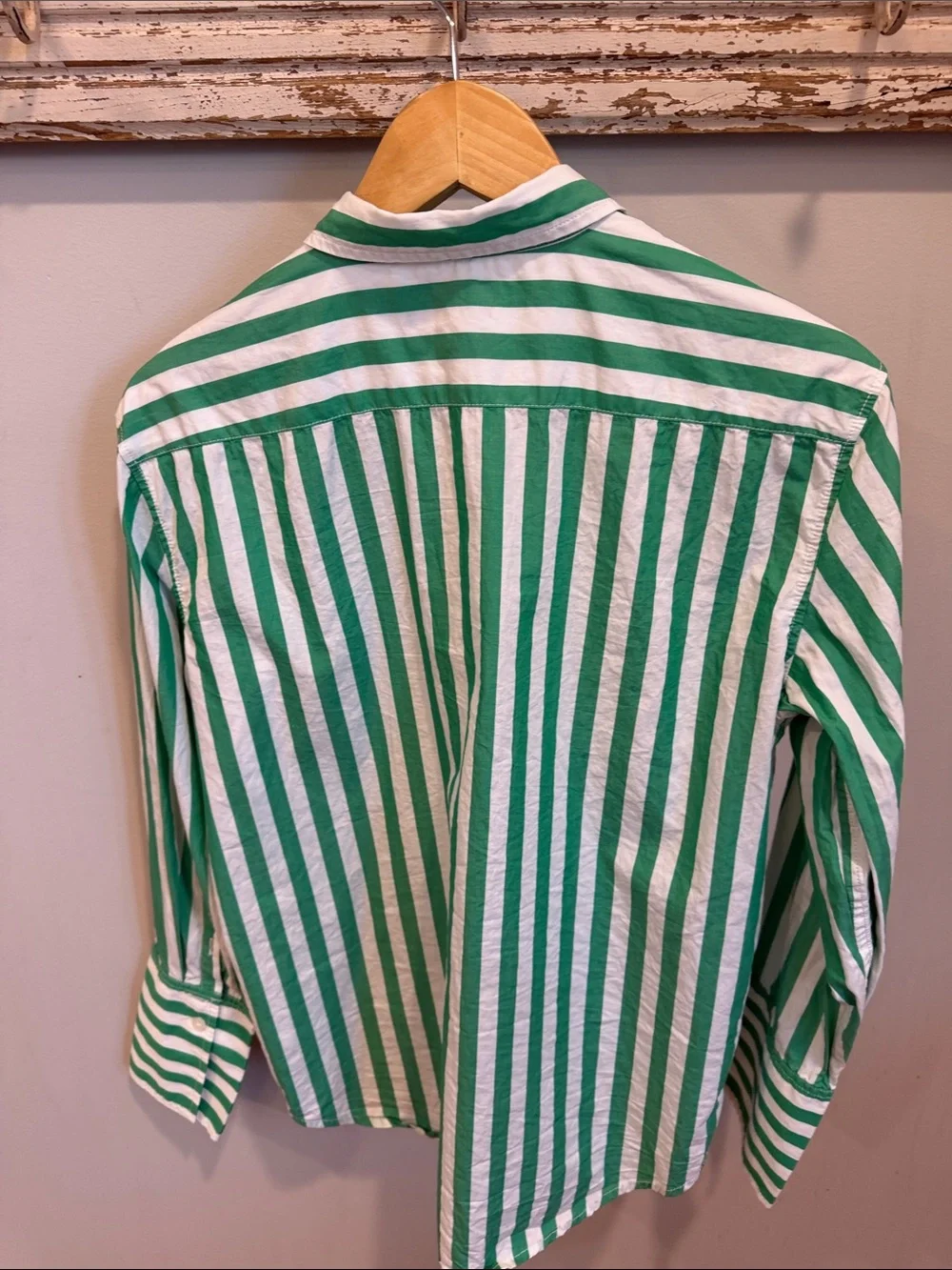 J.Crew Garçon organic cotton poplin shirt in Kelly striped print